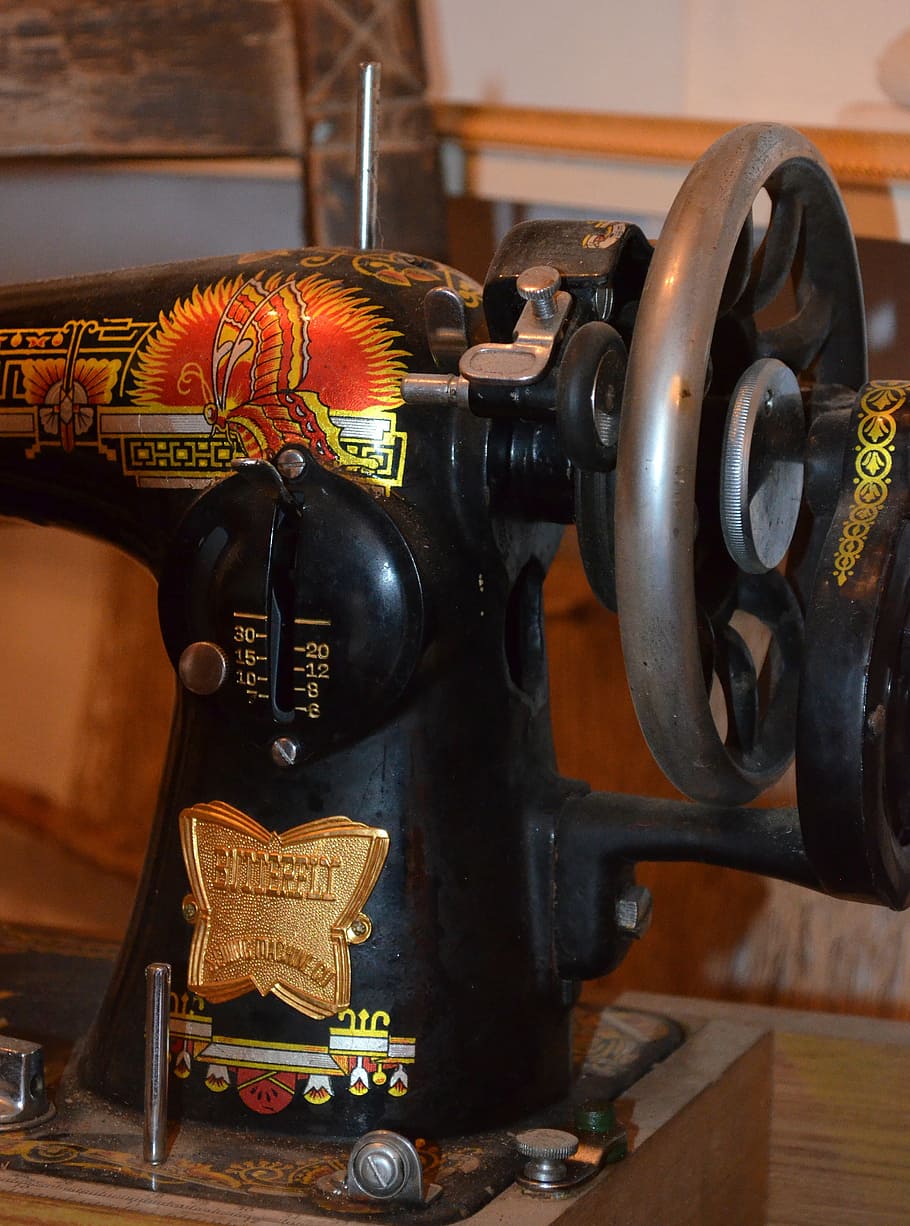 sewing machine, old sewing machine, antique, nähutensilien HD wallpaper