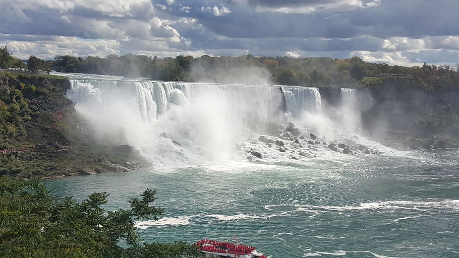 niagara, falls, canada, water, beauty in nature, scenics - nature HD wallpaper