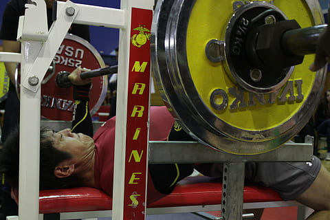 man lifting barbell, bench press, weight, weights, workout HD wallpaper