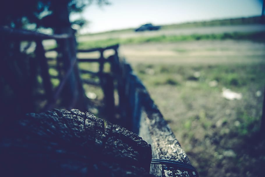 wood, road, sunset, water, automobile, fence, grass, mud, outdoors HD wallpaper