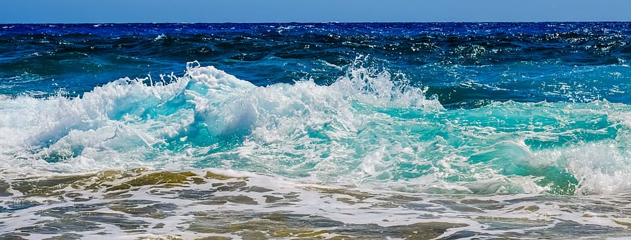 rough water wave, splash, liquid, drops, foam, spray, water drops HD wallpaper