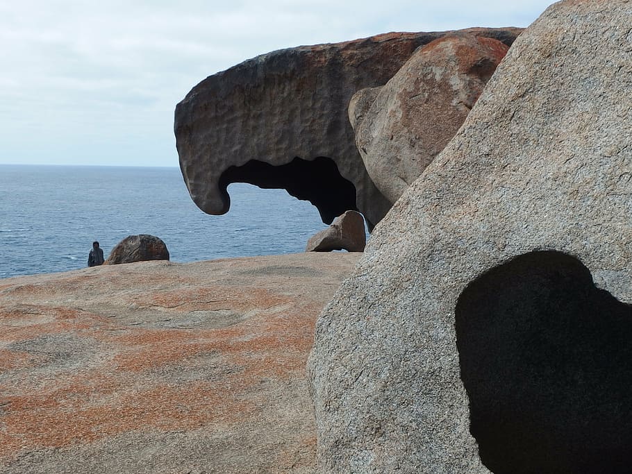 rock, erosion, wind, sea, australia, remarkable rocks, kangaroo island HD wallpaper