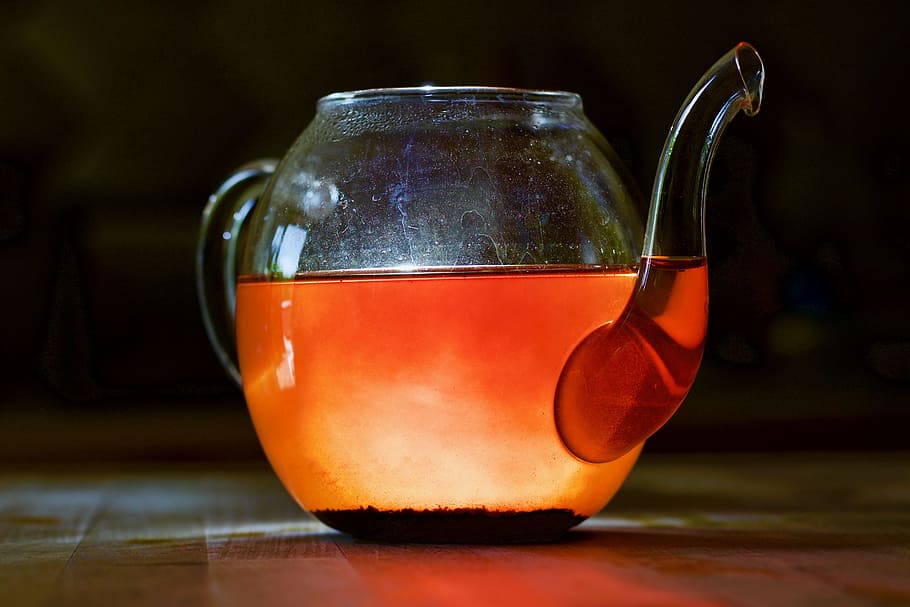 Tea, Teapot, Light, Glass, Orange, drink, refreshment, food and drink HD wallpaper