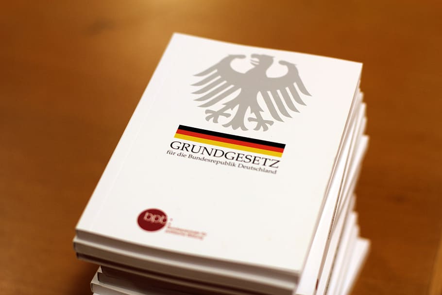 white Grundgesetss books, Basic Law, Germany, the basic law HD wallpaper