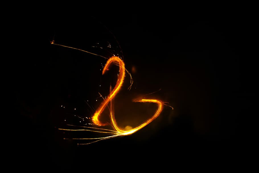 Fire, Fire, Show, Evening, fire show, burning, heat - temperature HD wallpaper