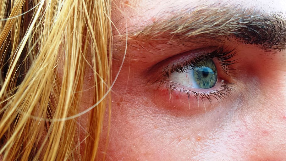 right human eye, eyebrow, sight, vision, eyelashes, look, view HD wallpaper