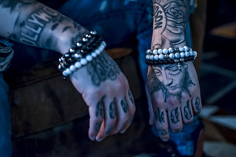 Hands, touch, gesture, bracelet, tattoo, HD phone wallpaper | Peakpx