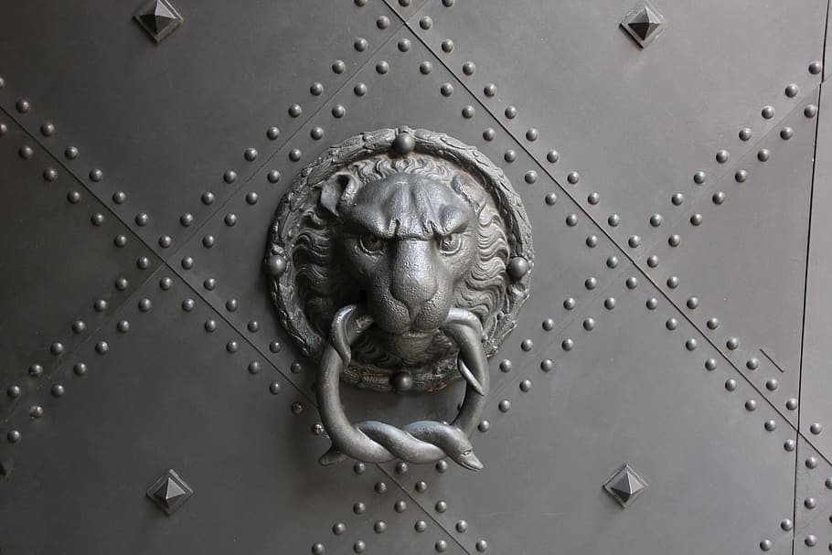 door, thumper, handle, old, doorknocker, metal, input, door handle HD wallpaper