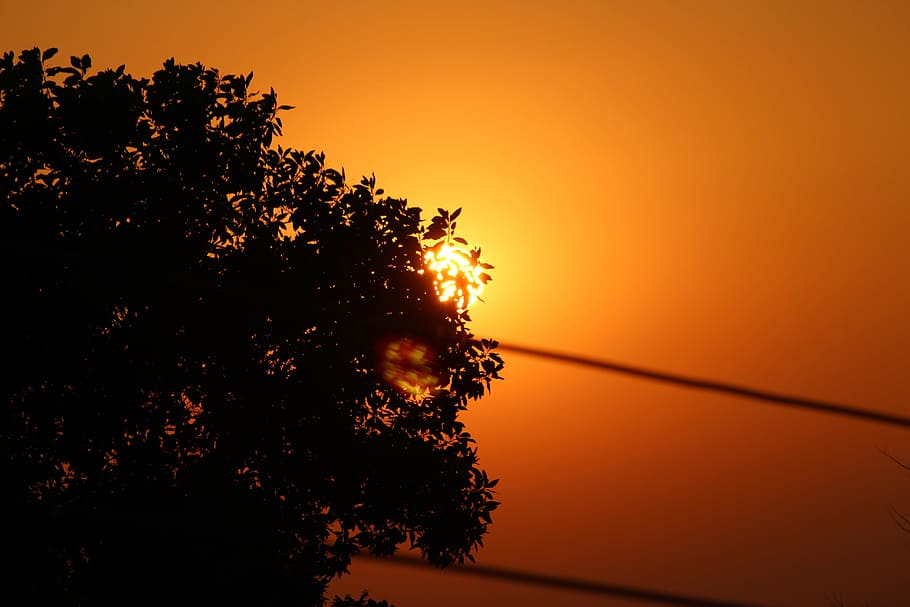 sunset, shadow, sky, nature, travel, silhouette, sunrise, summer HD wallpaper
