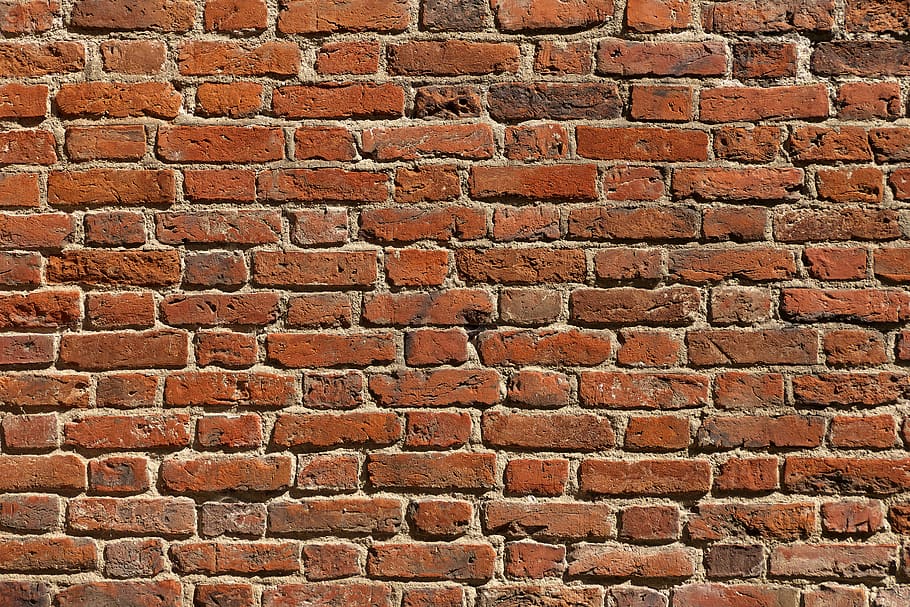 wall, brick, facade, historically, red, brick red, pattern HD wallpaper
