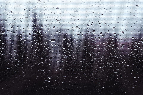 clear glass with moisture, rain, window, wet, weather, rain drops HD wallpaper