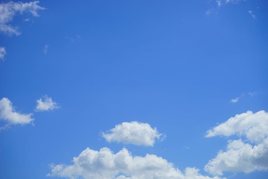 summer clouds, sky, white, blue, summer day, cloud - sky, cloudscape HD wallpaper