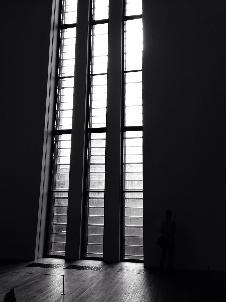 windows, architecture, modern, building, museum, indoors, day HD wallpaper