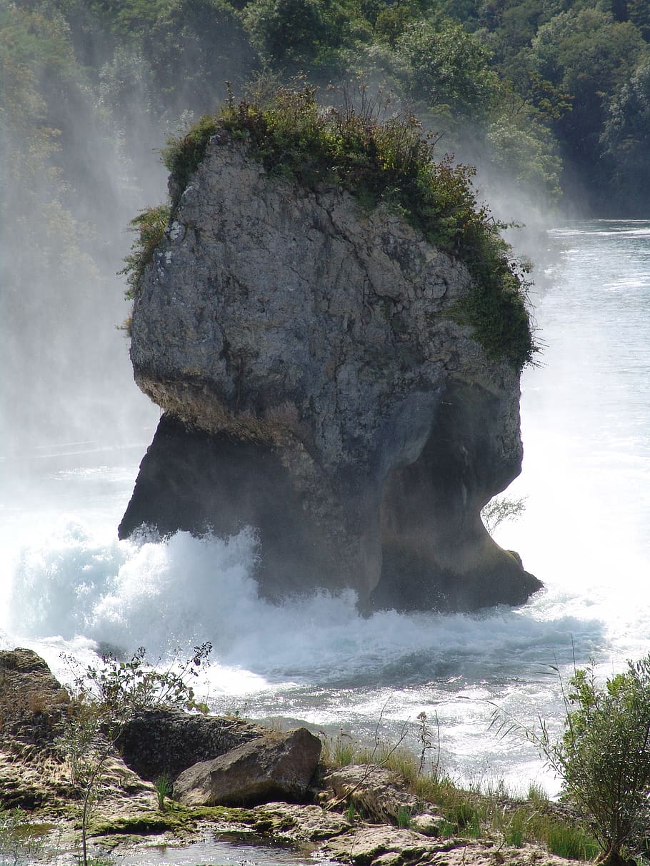 Rock, Surf, Primeval, Force, Waterfall, primeval force, nature HD wallpaper