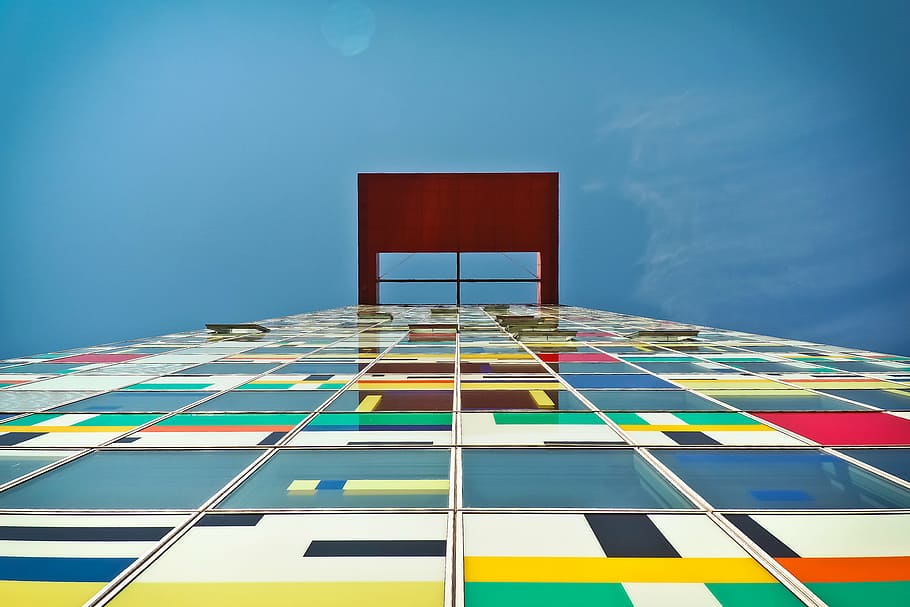 worm's-eye view photo of high rise building, architecture, skyscraper HD wallpaper