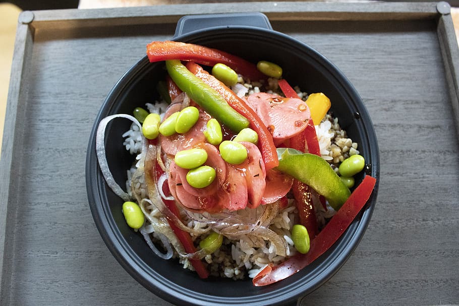 grain bowl, rice, vegetable, food, food and drink, healthy eating HD wallpaper