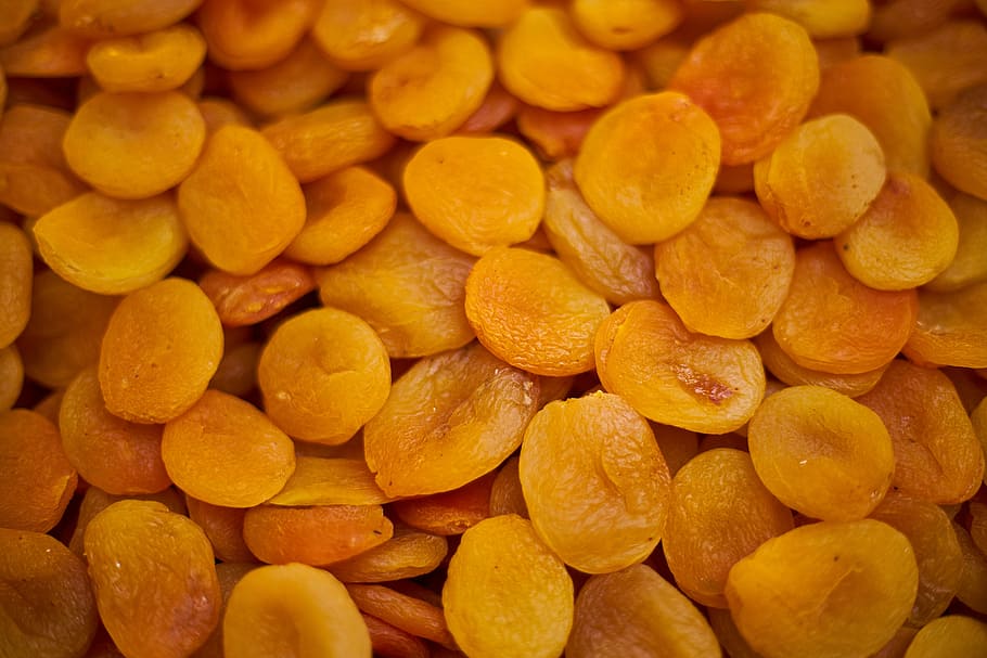 dried fruits, apricot, dried fruit snacks, macro, healthy eating, HD wallpaper