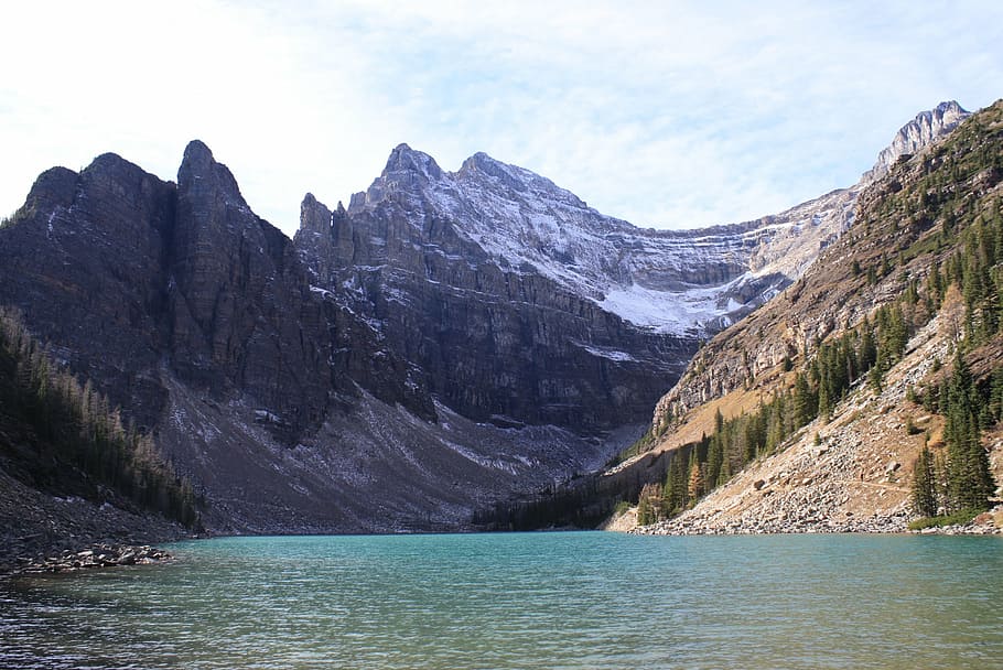 nature, mountain, landscape, hiking, lake, scenics, water, tranquil scene HD wallpaper