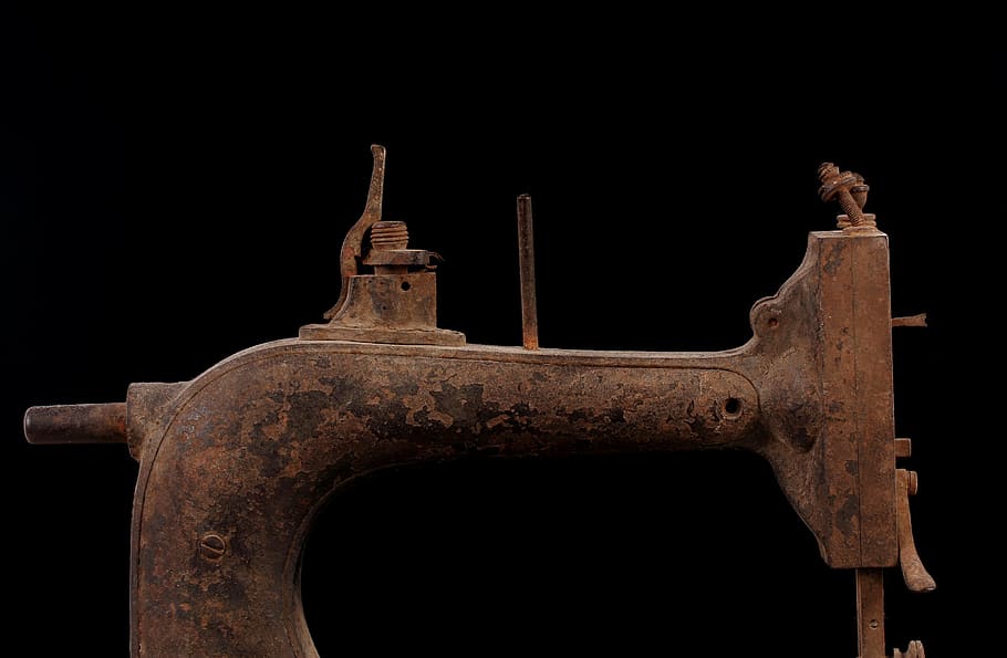 rusty, daniel, old, antique, sewing machine, background, detail HD wallpaper