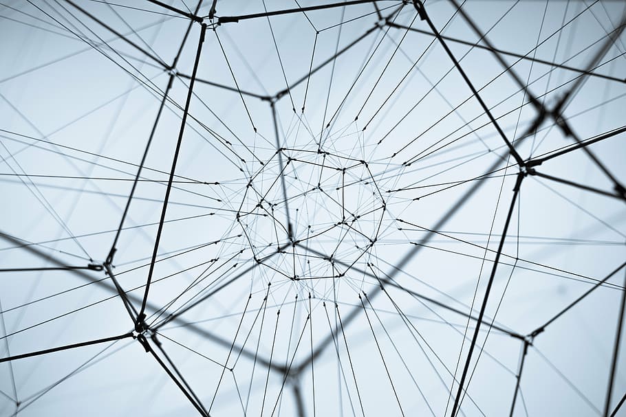 black metal frame low-angle photo, architecture, building, infrastructure HD wallpaper