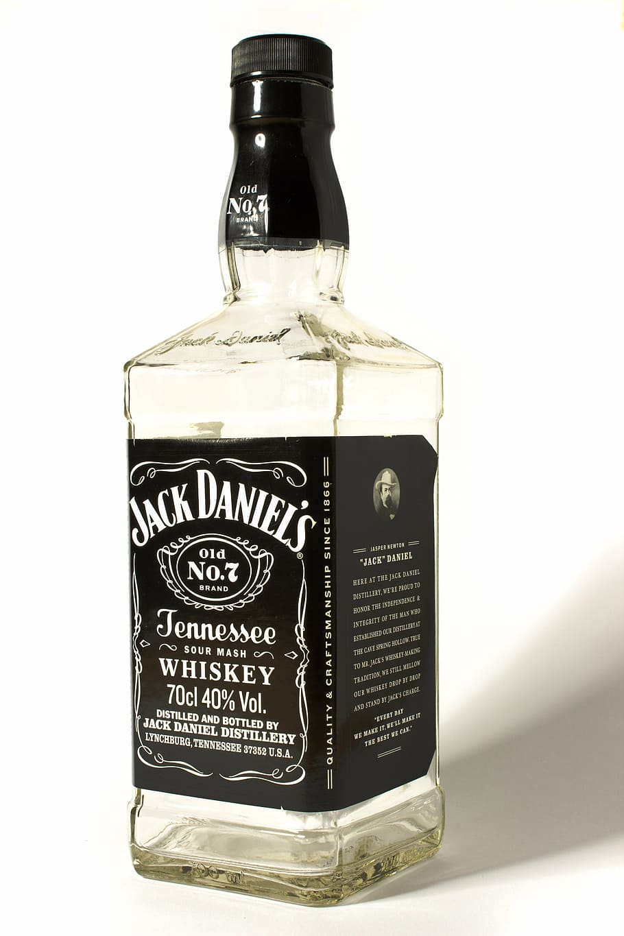 Jack Daniel's whiskey bottle, alcohol, jack daniels, alcoholics