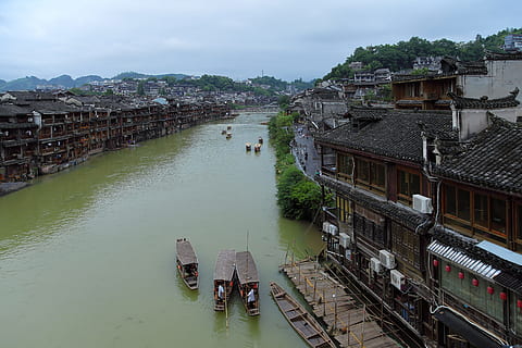 HD wallpaper: hunan, in western hunan, fenghuang, architecture, built ...