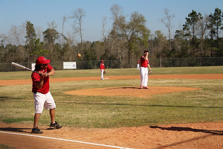 baseball, practice, batter, team, athletics, recreation, sports HD wallpaper