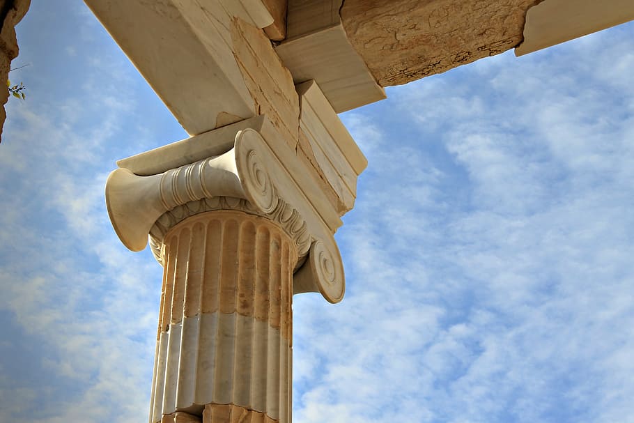 brown concrete pillar, greece, athens, history, parthenon, monuments
