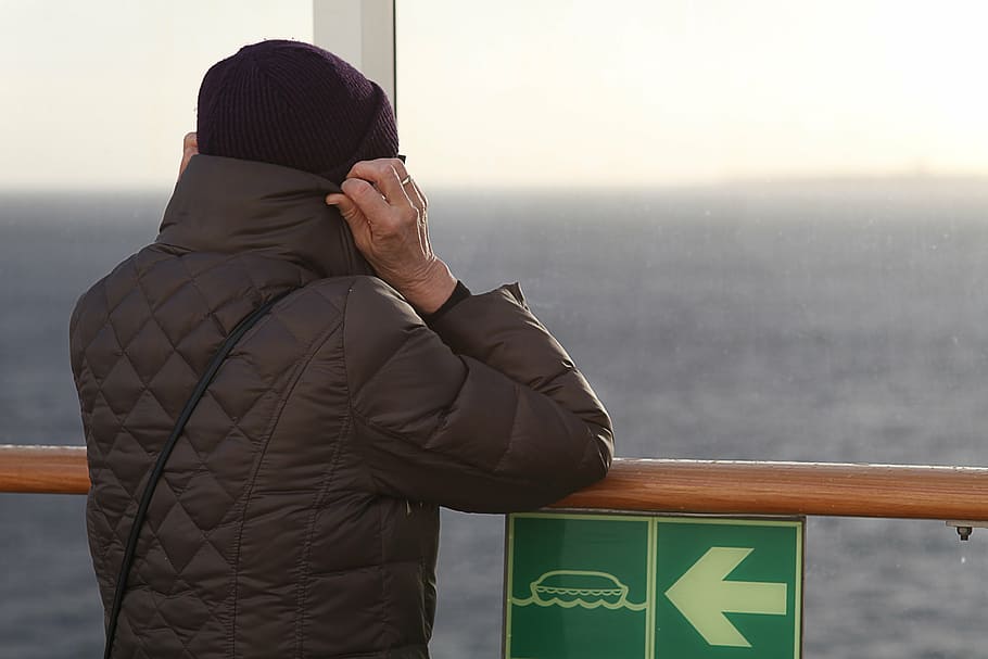 view, ferry, cold, horizon, baltic sea, on bord, on deck, windy HD wallpaper