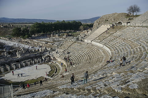 turkey, ephesus, stage, amphitheater, history, ancient, architecture HD wallpaper