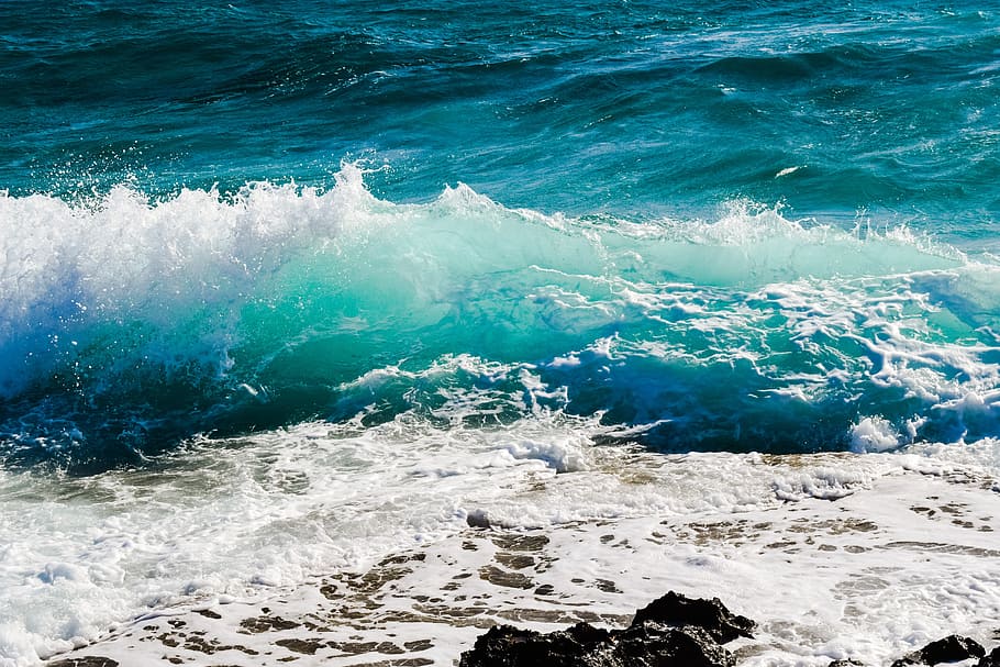 wave, splash, water, liquid, nature, wind, splashing, sea, spray HD wallpaper