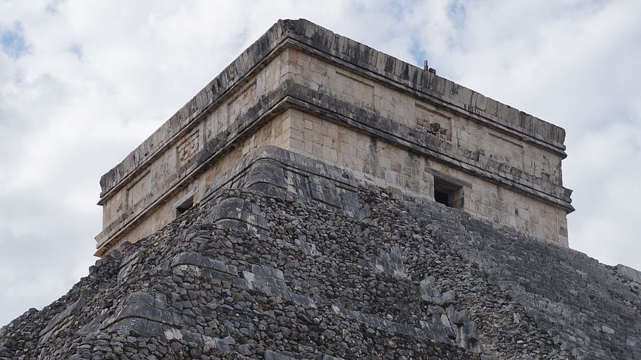 pyramid, kukulcan, chichén itzá, mexico, low angle view, architecture, HD wallpaper