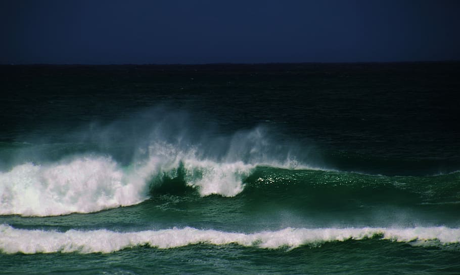 sea waves during daytime, surf, spray, water, water splashes HD wallpaper