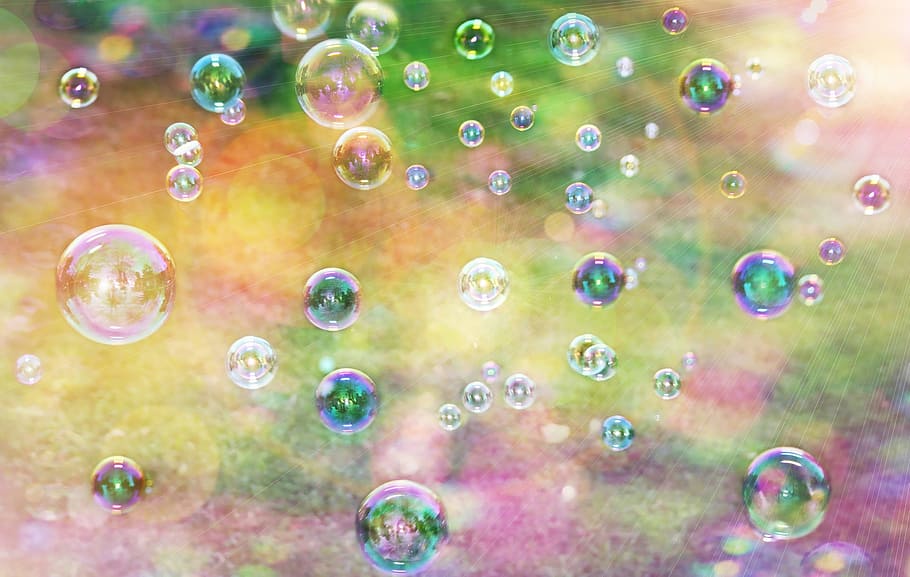 bubbles in the air, Freedom, Summer, Nature, happy, life, colors, HD wallpaper