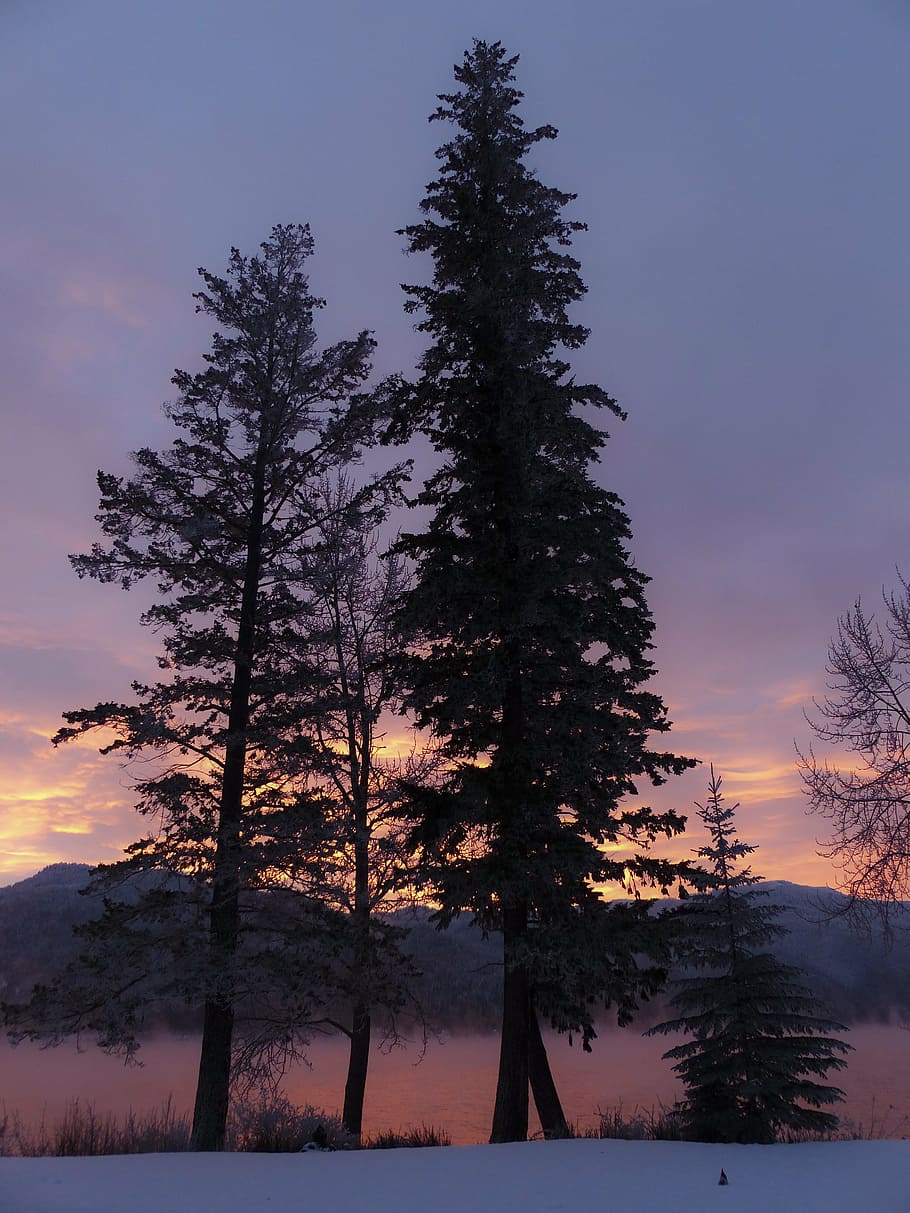 sunrise, early morning, water, mountain, winter magic, mountain top, HD wallpaper