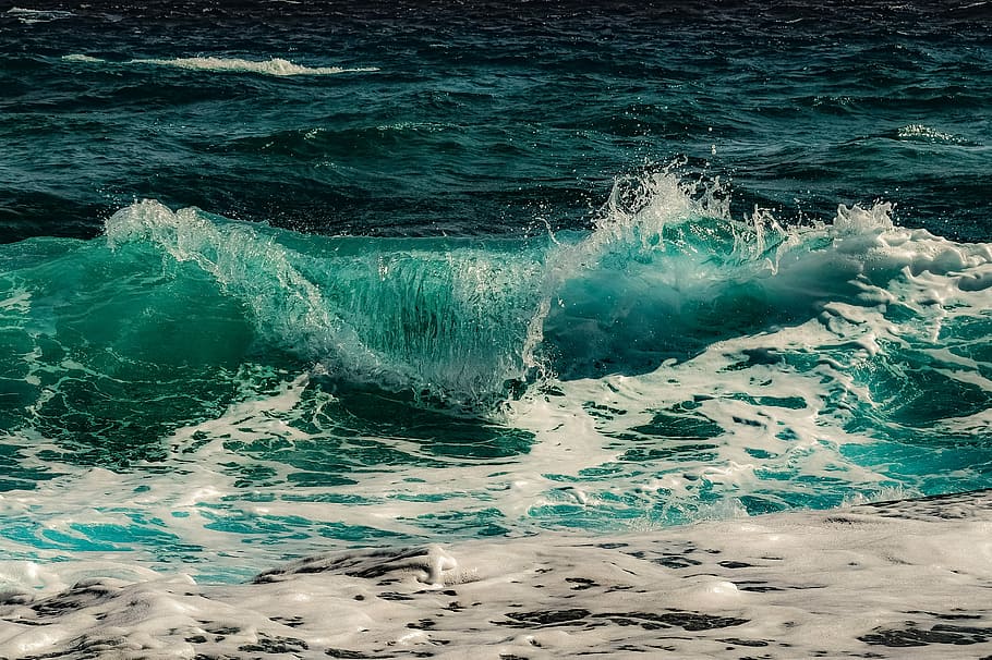 crashing seashore during daytime, surf, water, nature, ocean, HD wallpaper