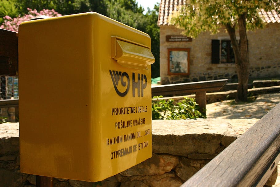 letter boxes, mailbox, letters, post, yellow, rural, south HD wallpaper