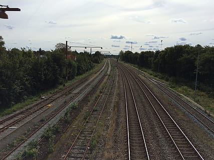 rails, wallpapper, background, trains, aalborg, denmark, track HD wallpaper