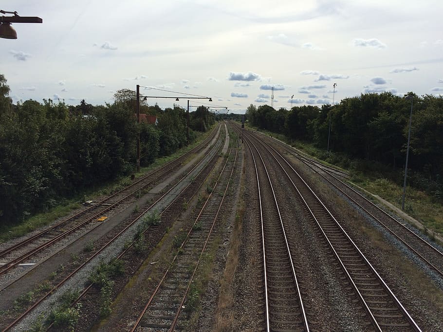 rails, wallpapper, background, trains, aalborg, denmark, track HD wallpaper