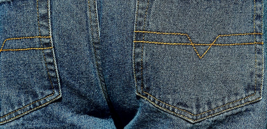 Jeans, Pants, Butt, Fabric, Clothing, blue jeans, fashion, close up, HD wallpaper